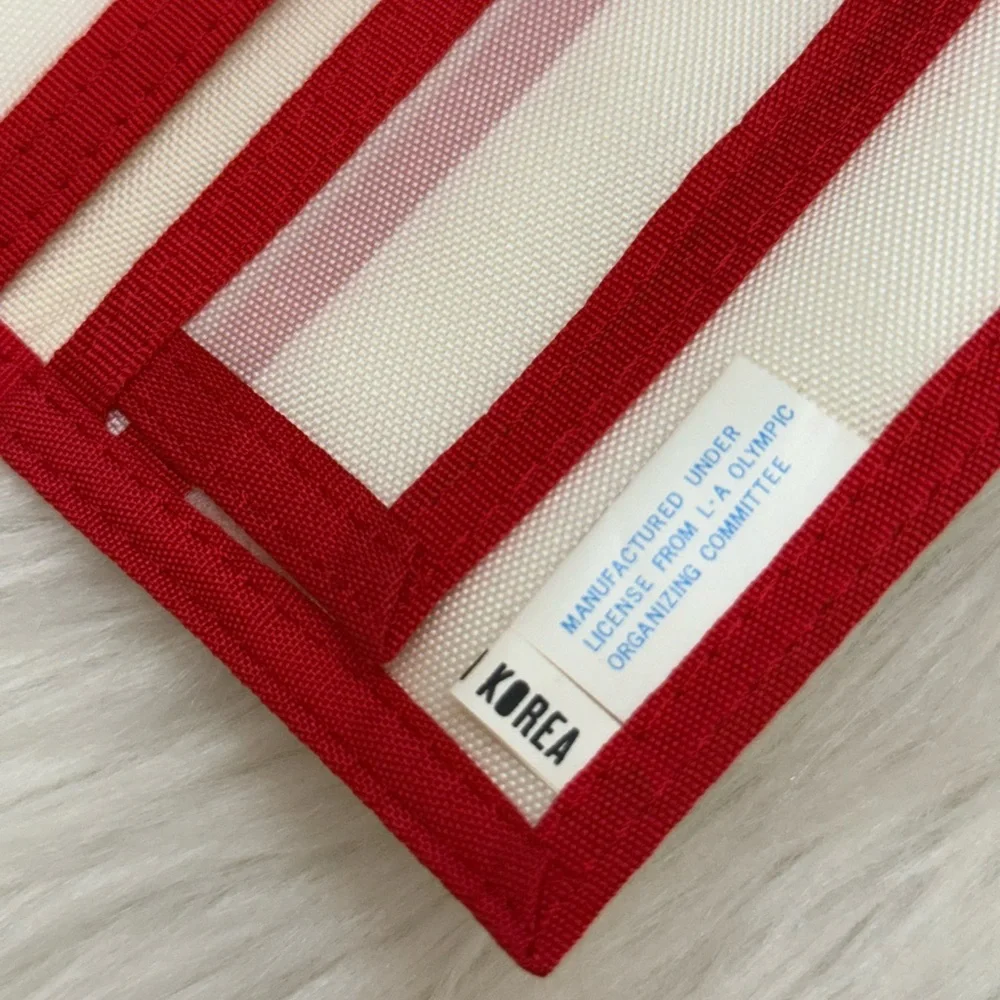 U.S. OLYMPIC COMMITTEE - RED WHITE BLUE NYLON USA TRIFOLD VELCRO WALLET